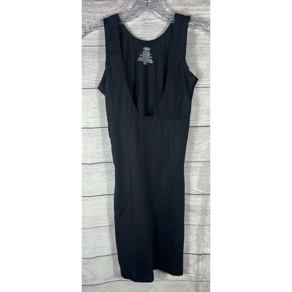 New York Elegance Women's Black Shapewear Slip Dress Medium